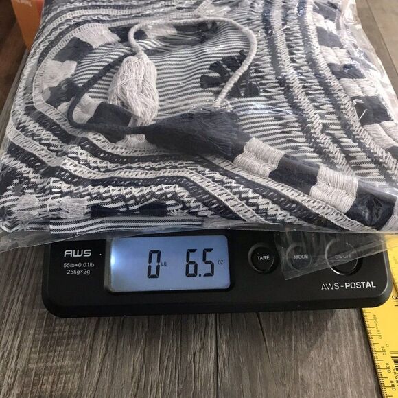 Womens Pullover Tunic Embroidered Gray Blue/Black Shirt Blouse See Measurements - Picture 12 of 12